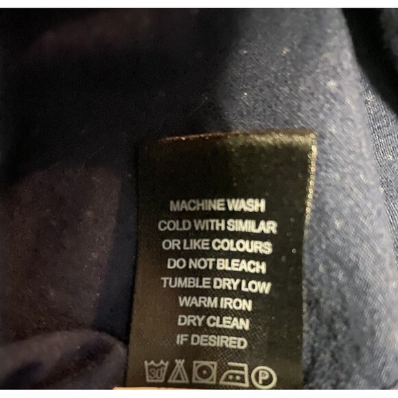 Denim & Flower by Ricky Singh Boys button down navy blue polka dot shirt Sz 4 - Picture 7 of 7